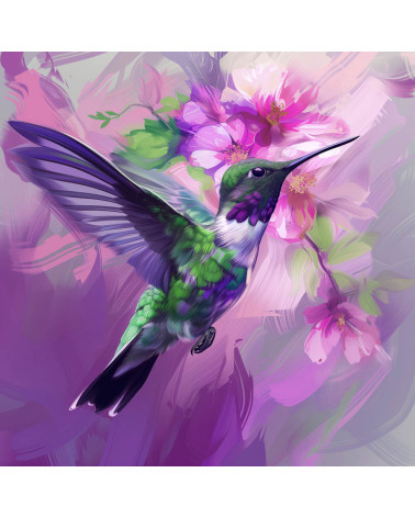 Humming & flowers 01