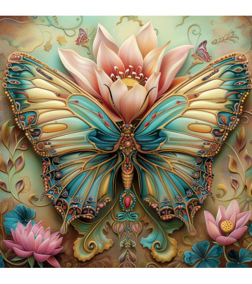 Butterfly & flowers 01