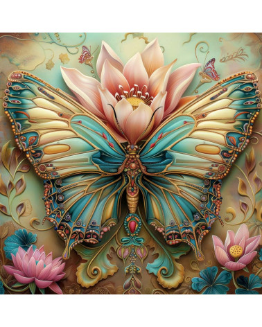 Butterfly & flowers 01