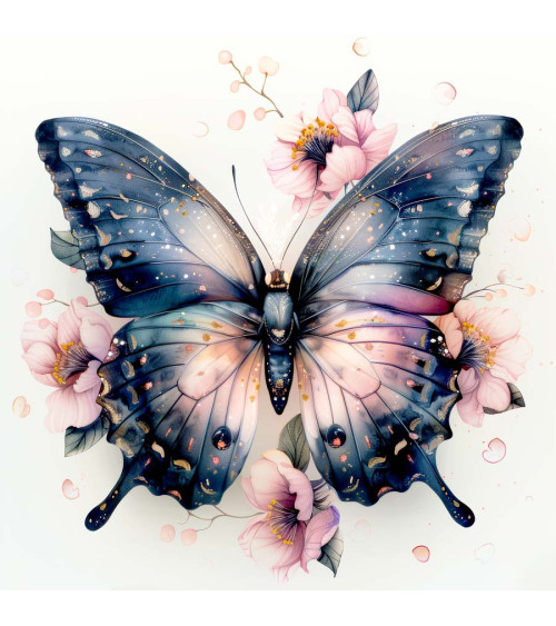 Butterfly & flowers 02