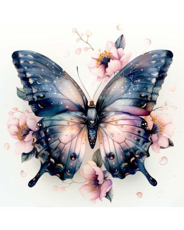 Butterfly & flowers 02