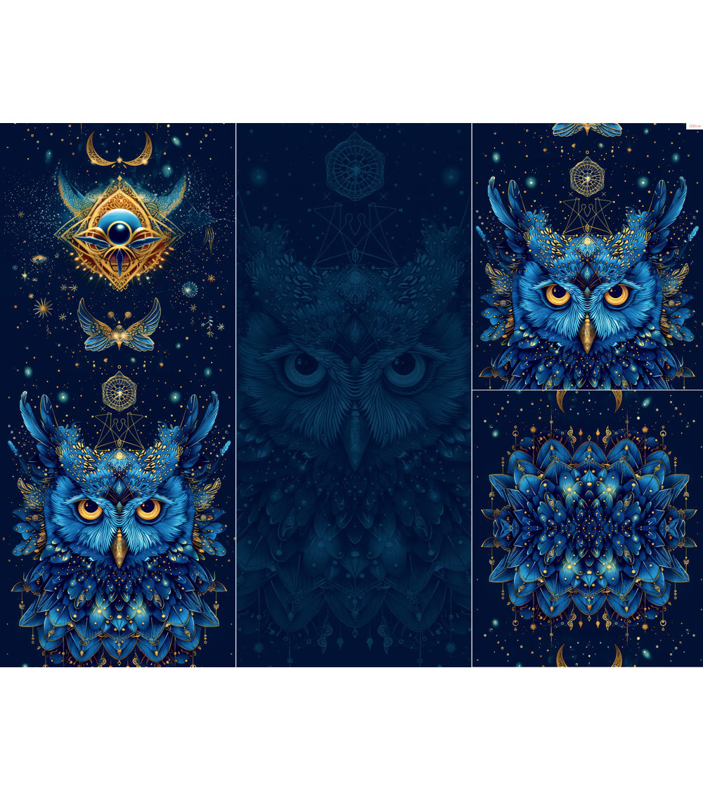 Panel for sleeping bag Mystic owl 01