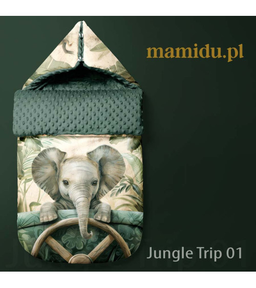 POLYESTER PANEL FÜR Schlafsack TROLLEY- Jungle trip 01