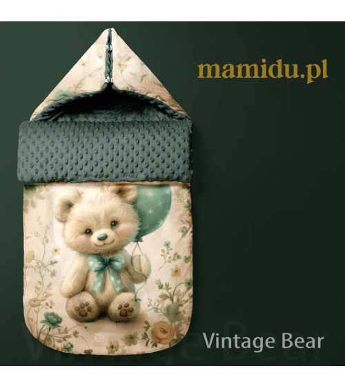 POLYESTER PANEL FÜR Schlafsack TROLLEY- Vintage bear 01