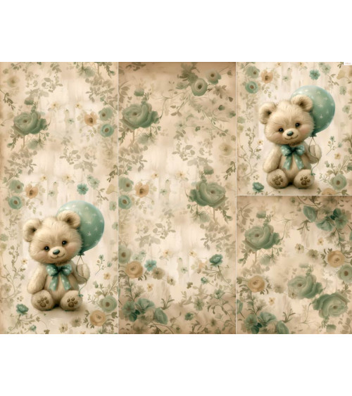 Panel na śpiworek Vintage bear 01