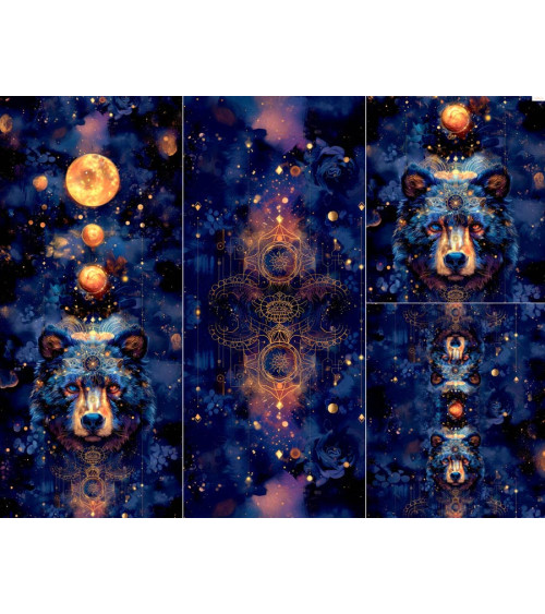 POLYESTER PANEL FÜR Schlafsack TROLLEY- Mystic bear 01