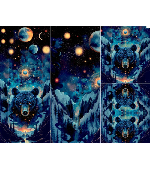 POLYESTER PANEL FÜR Schlafsack TROLLEY- Mystic bear 02