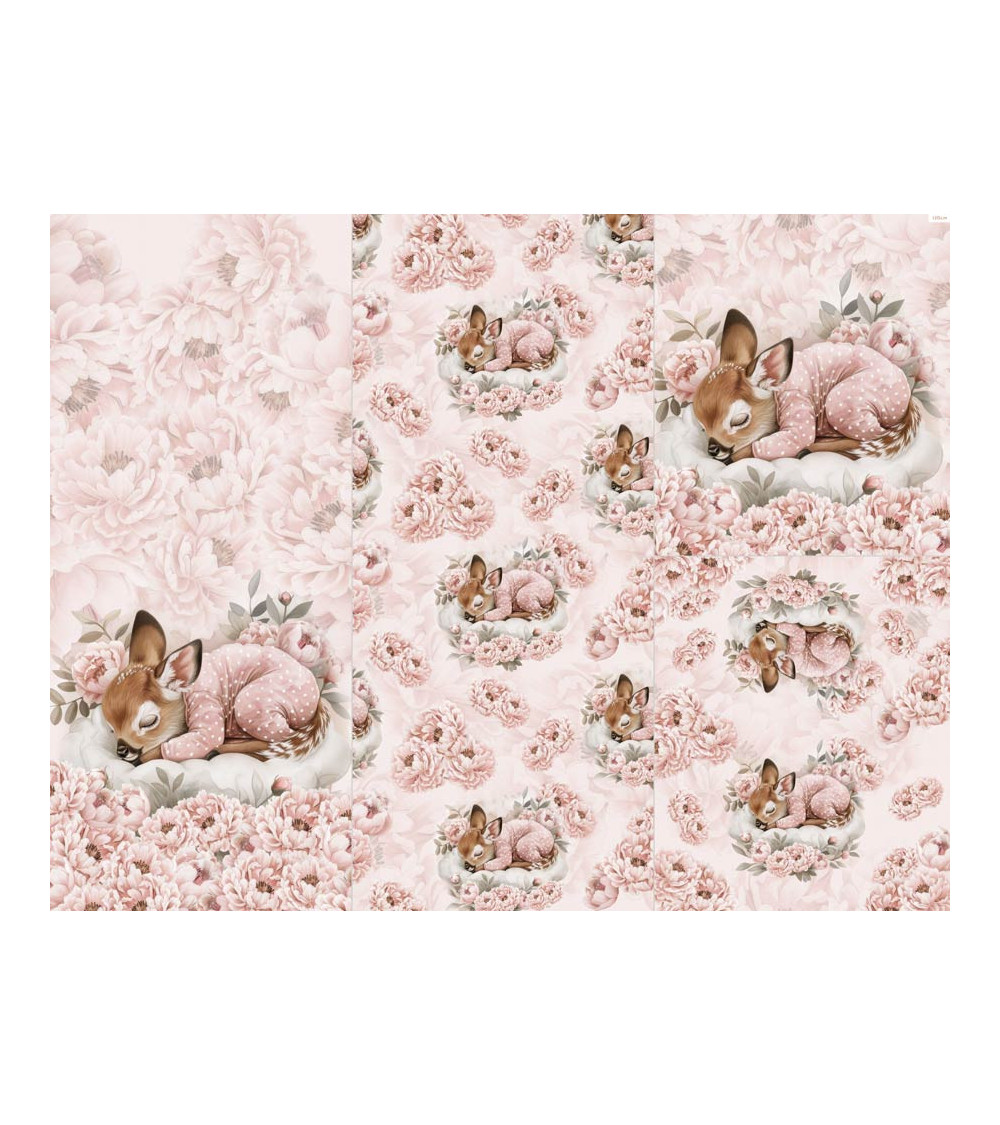 Panel na śpiworek - Sleeping deer 01