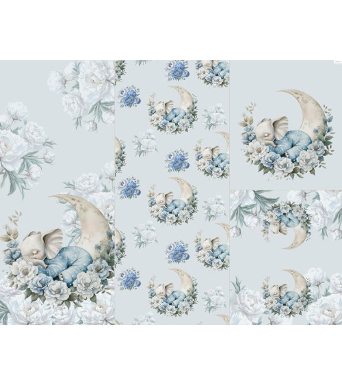 POLYESTER PANEL FÜR Schlafsack TROLLEY Sleeping elephant boy 01