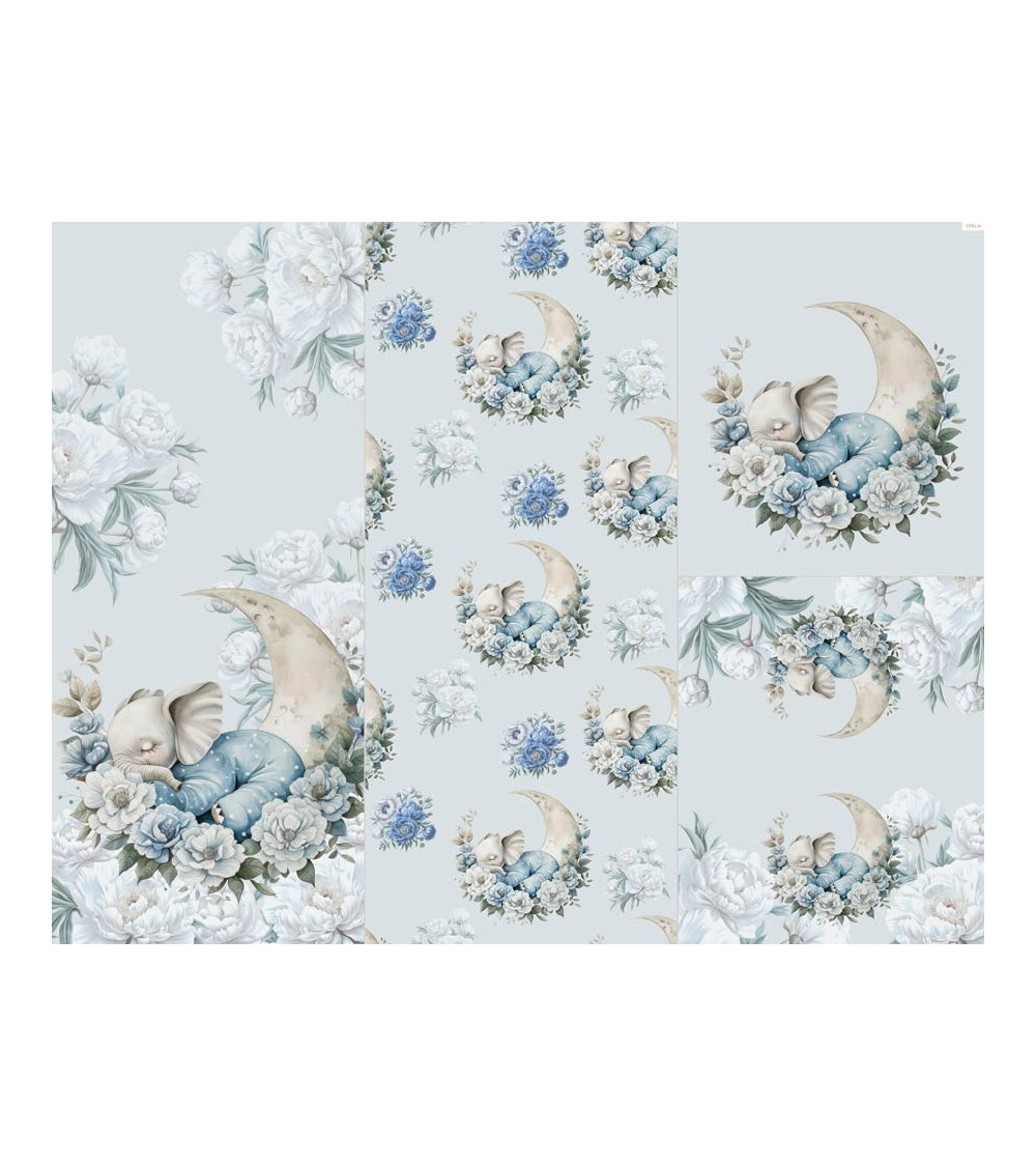 POLYESTER PANEL FÜR Schlafsack TROLLEY Sleeping elephant boy 01