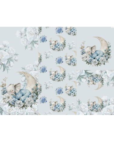 POLYESTER PANEL FÜR Schlafsack TROLLEY Sleeping elephant boy 01