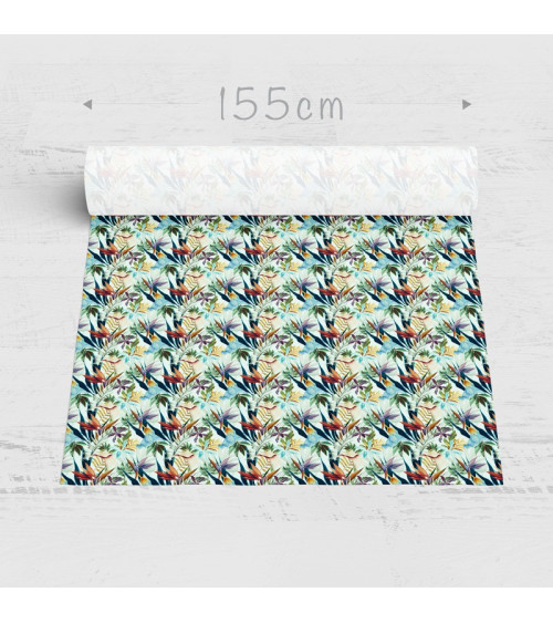 Polyester "Tropische Blumen"