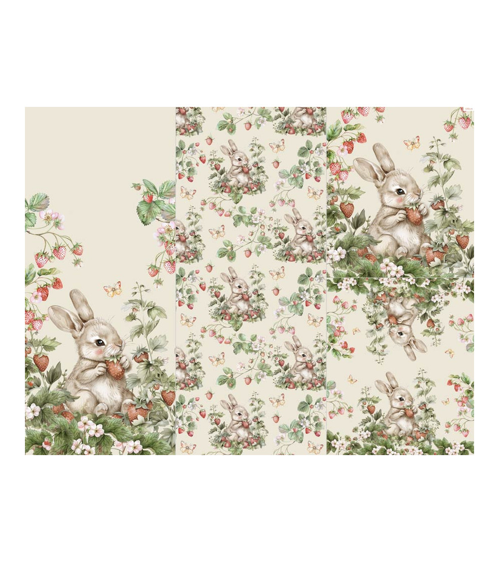 Panel na śpiworek  Garden bunny 01