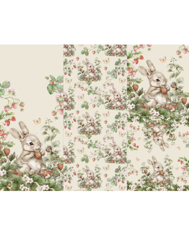 Panel na śpiworek  Garden bunny 01