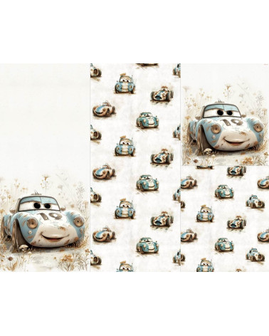 Panel for sleeping bag Old cartoon cars 01