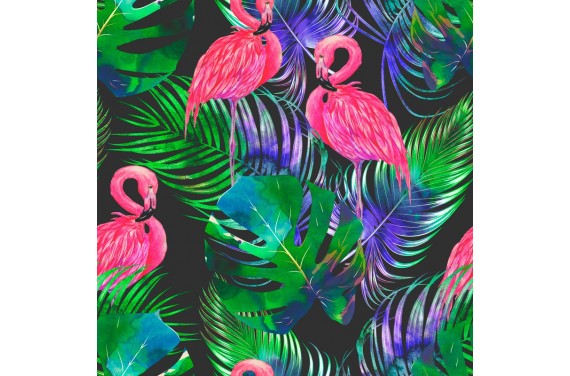 Polyester Monster and flamingos