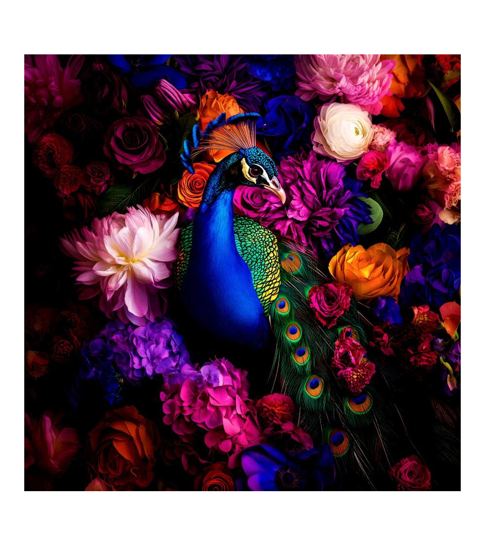 Peacock&flowers 03