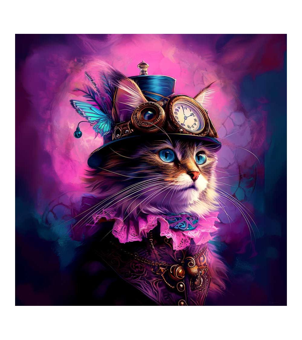 Vintage steampunk cat 17