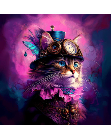 Vintage steampunk cat 17