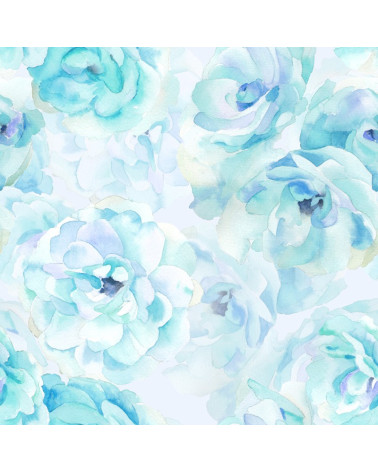 Polyester Türkis Blumen