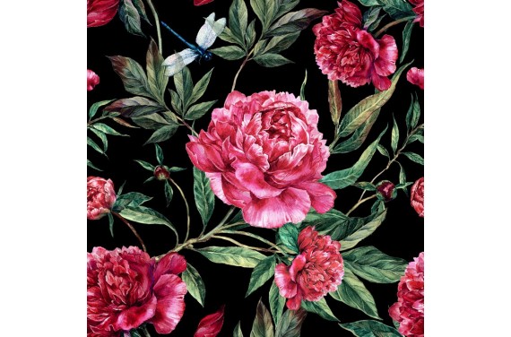 Polyester peonies 2