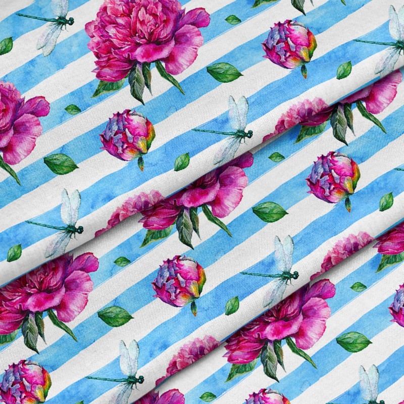 Polyester пионы