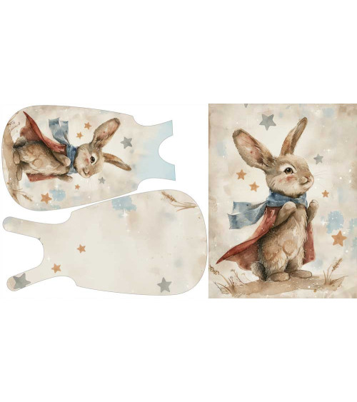 Panel na śpiworek do spania - Rabbit Super Hero