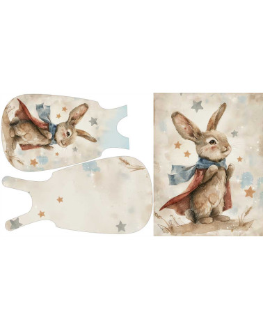 Panel for Sleeping bag- Rabbit Super Hero
