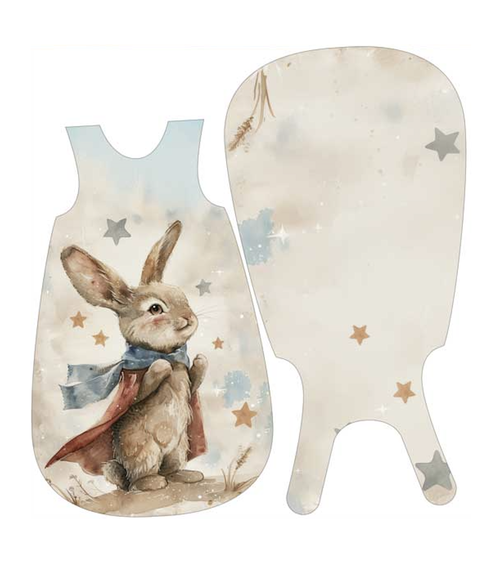 Panel na śpiworek do spania - Rabbit Super Hero