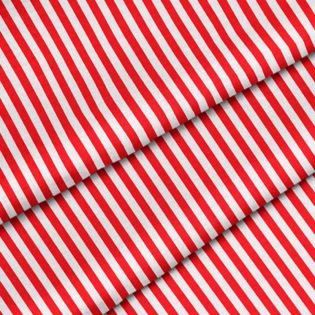 Polyester Red vertical stripes