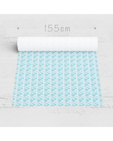 Polyester Turquoise flowers