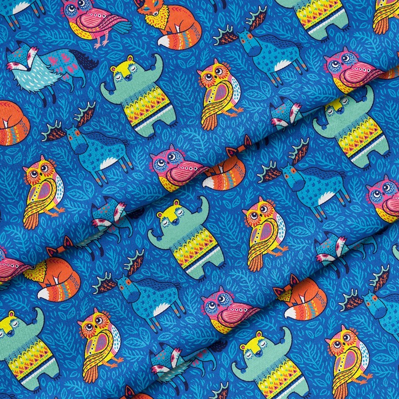 Polyester Ein Cluster auf blau