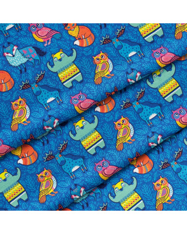 Polyester A cluster on blue