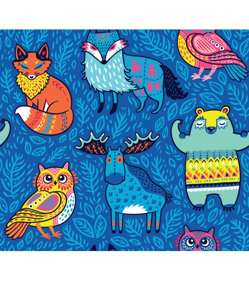 Polyester Ein Cluster auf blau