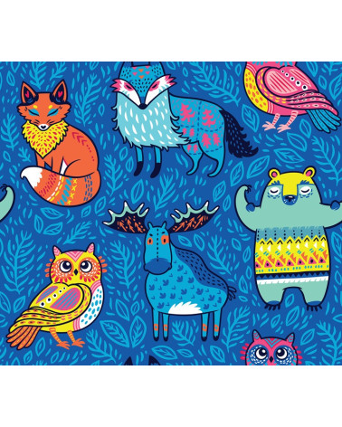 Polyester A cluster on blue