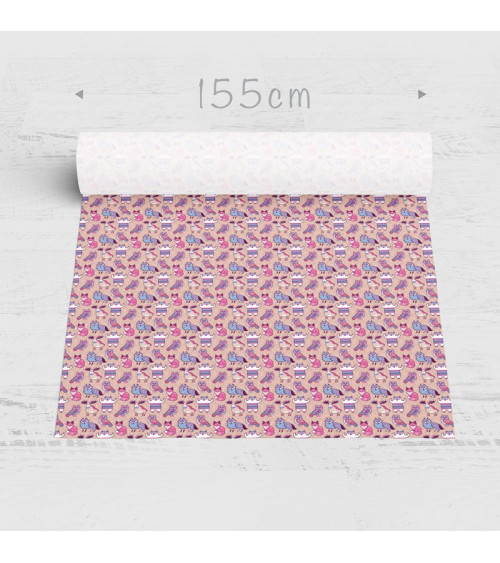 Poliester Gromada na różu