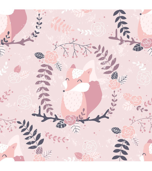 Polyester Pink foxes