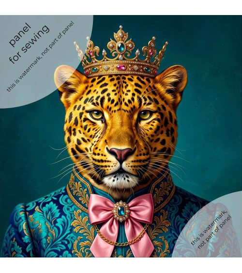 Royal Leopard – Dekorpanel für Kissen, Taschen & Polster