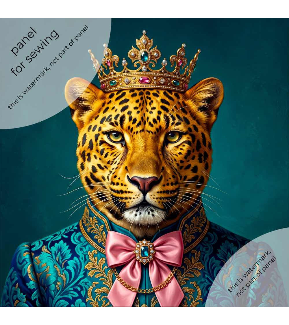 Royal Leopard – Dekorpanel für Kissen, Taschen & Polster