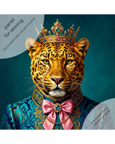Royal Leopard – Dekorpanel für Kissen, Taschen & Polster