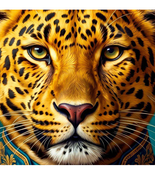 Royal Leopard – Dekorpanel für Kissen, Taschen & Polster