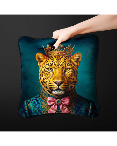 Royal Leopard – Dekorpanel für Kissen, Taschen & Polster