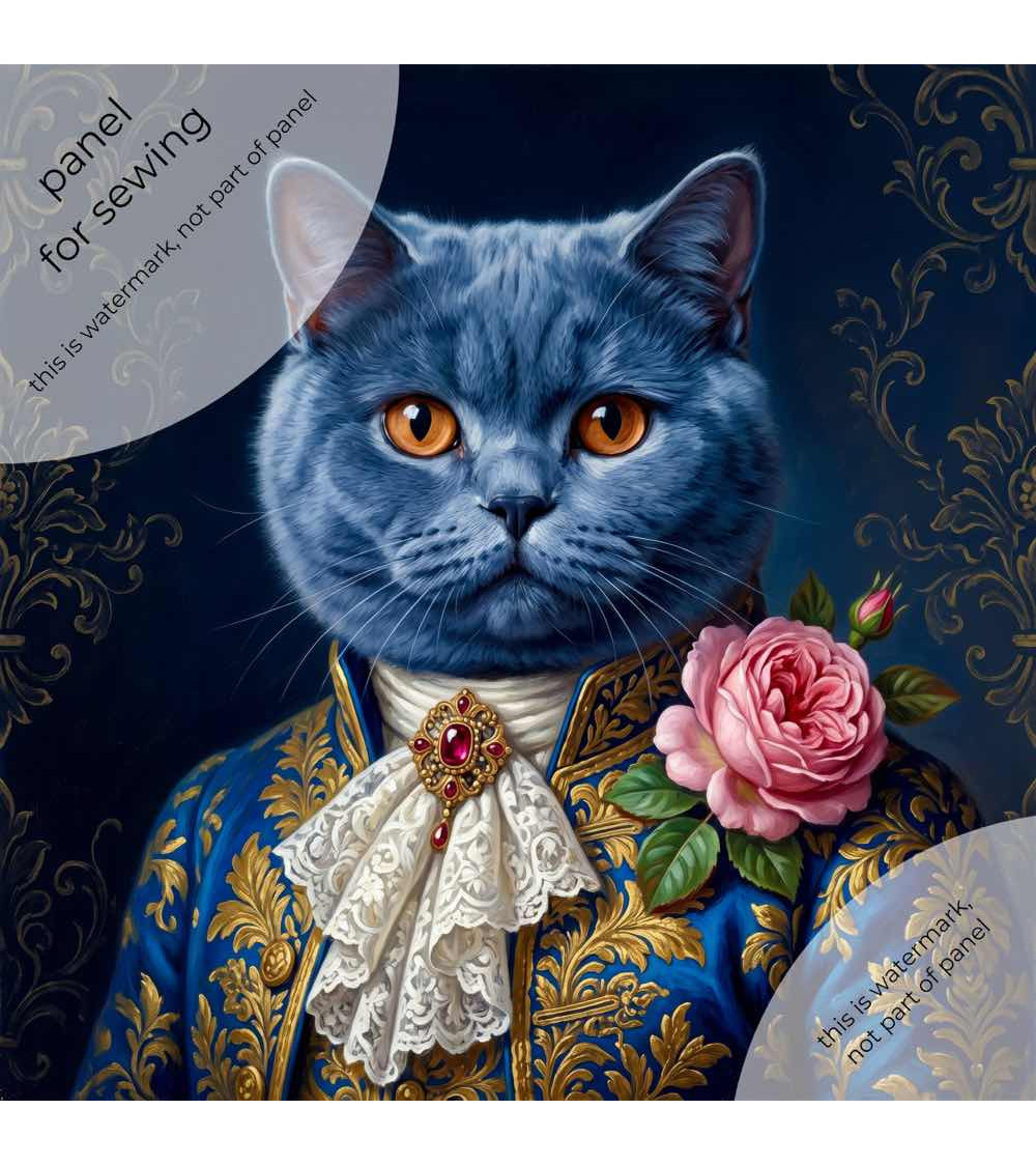 Royal British Shorthair Cat – Dekorpanel für Kissen, Taschen & Polster