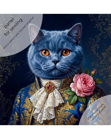 Royal British Shorthair Cat – Dekorpanel für Kissen, Taschen & Polster