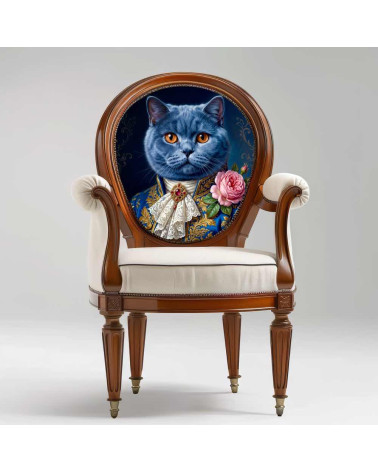 Royal British Shorthair Cat – Dekorpanel für Kissen, Taschen & Polster