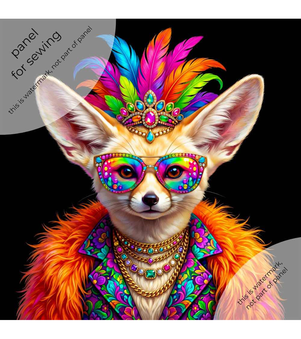 Maximalist Fennec Fox – Dekorpanel für Kissen, Taschen & Polster