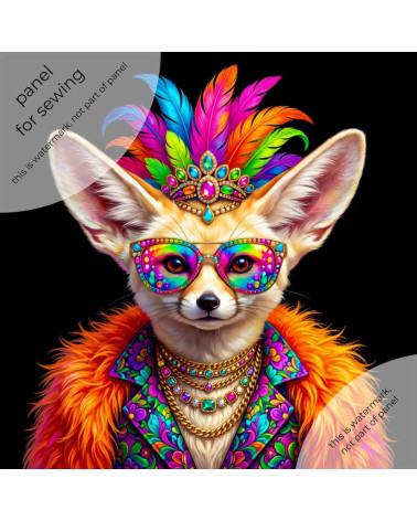 Maximalist Fennec Fox – Dekorpanel für Kissen, Taschen & Polster
