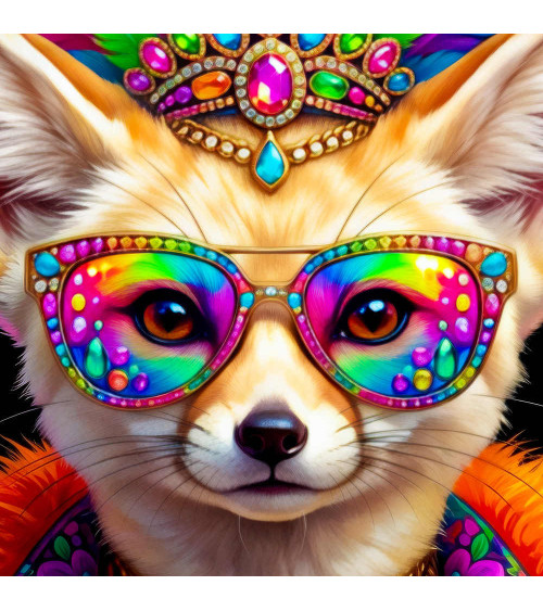 Maximalist Fennec Fox – Dekorpanel für Kissen, Taschen & Polster