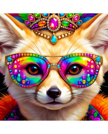 Maximalist Fennec Fox – Dekorpanel für Kissen, Taschen & Polster