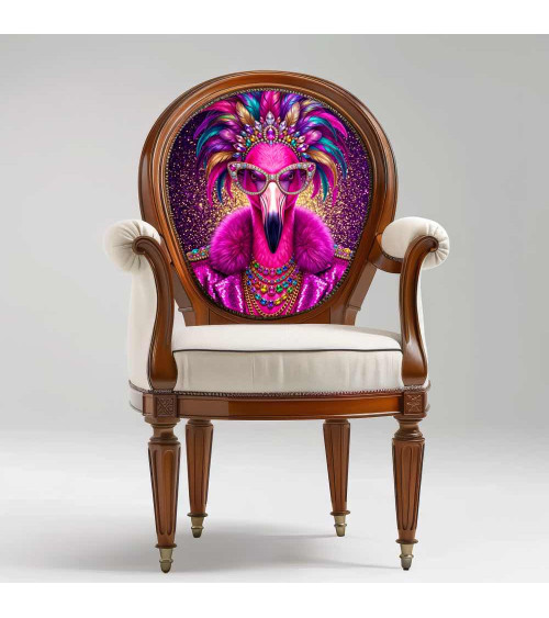 Glam Pink Flamingo – panel dekoracyjny na poduszki, torby i tapicerkę